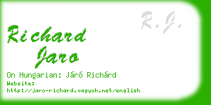 richard jaro business card