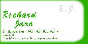 richard jaro business card